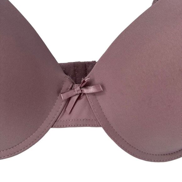 Just Be Bra Size 38D Underwire Purple Back Closure Lightly Padded Classic Opaque - Picture 3 of 9